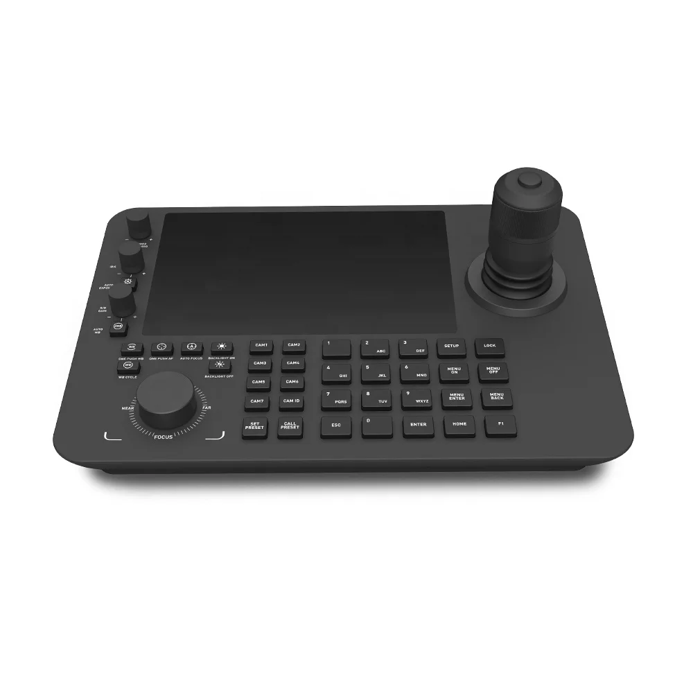 

2023 MYTECH 4D-джойстик IP-контроллер PTZ с 7-дюймовым цветным ЖК-дисплеем для стены ТВ