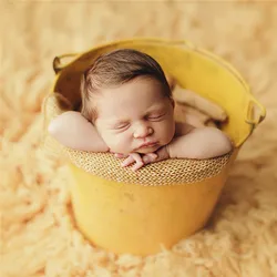 Photography Baby Props Baby Shoot Studio Accessori Retro Iron Bucket Photo Props Baby Newborn Photography Prop Newborn Backdrop