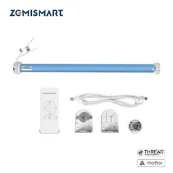 Zemismart Matter Thread Smart Roller Shade Blinds Motor Built in Battery for 37 38mm Tube Alexa Google Home Smartthings Homekit