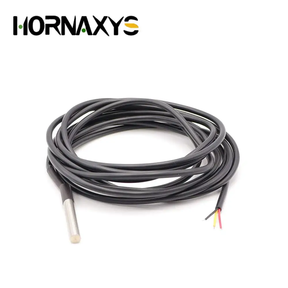 1pc DS18B20 Stainless Steel Waterproof DS18b20 1m 2m 3m 5m Thread Temperature Probe Temperature Sensor 18B20 Cable For Arduino