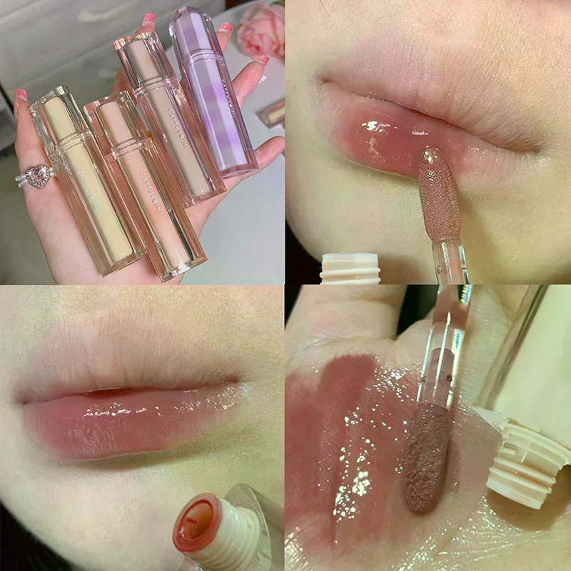 Eistee Spiegel Lip Glasur Wässrig Lip Gloss Wasserdicht Dauerhaft Transparent Gelee Flüssigen Lippenstift Frauen Schönheit Make-Up Lip Kosmetik
