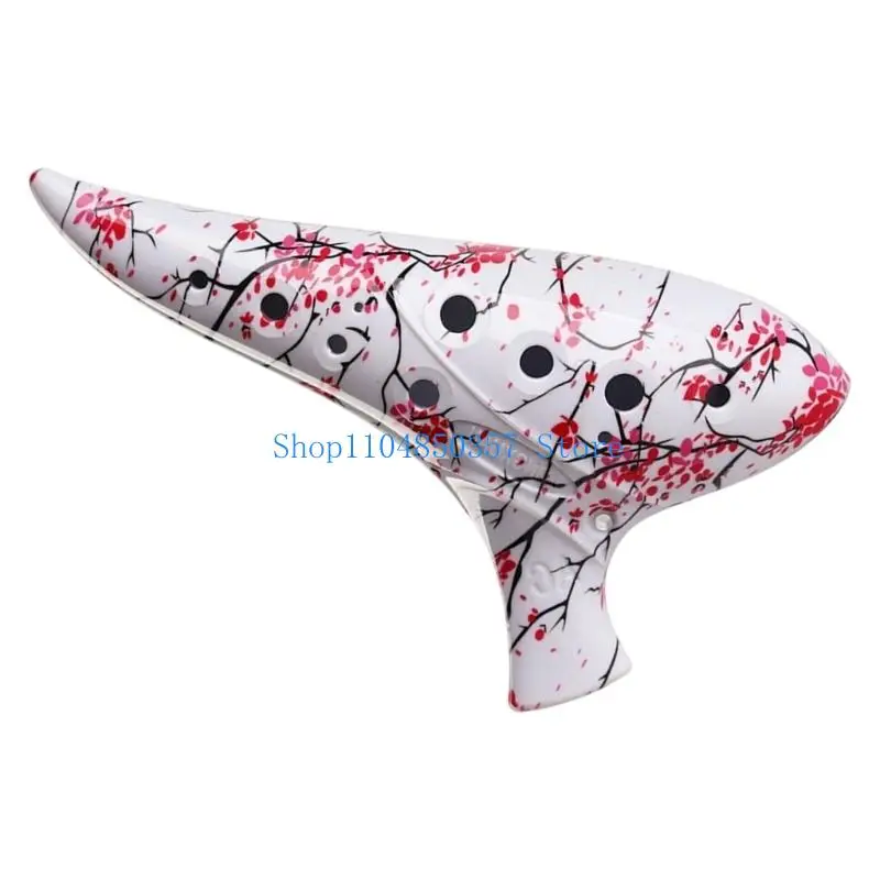 

5asd Удобная для пользователя керамическая окарина с 12 отверстиями, духовой инструмент для начинающих, звуковое выражение для в