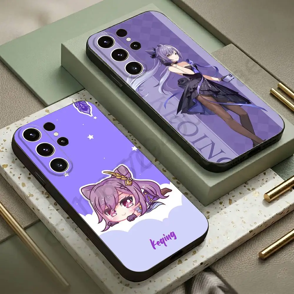 Genshin Impact K-Keqing Phone Case For Samsung S20,21,22,23,24,25,26 plus,ultra Silicone Cover