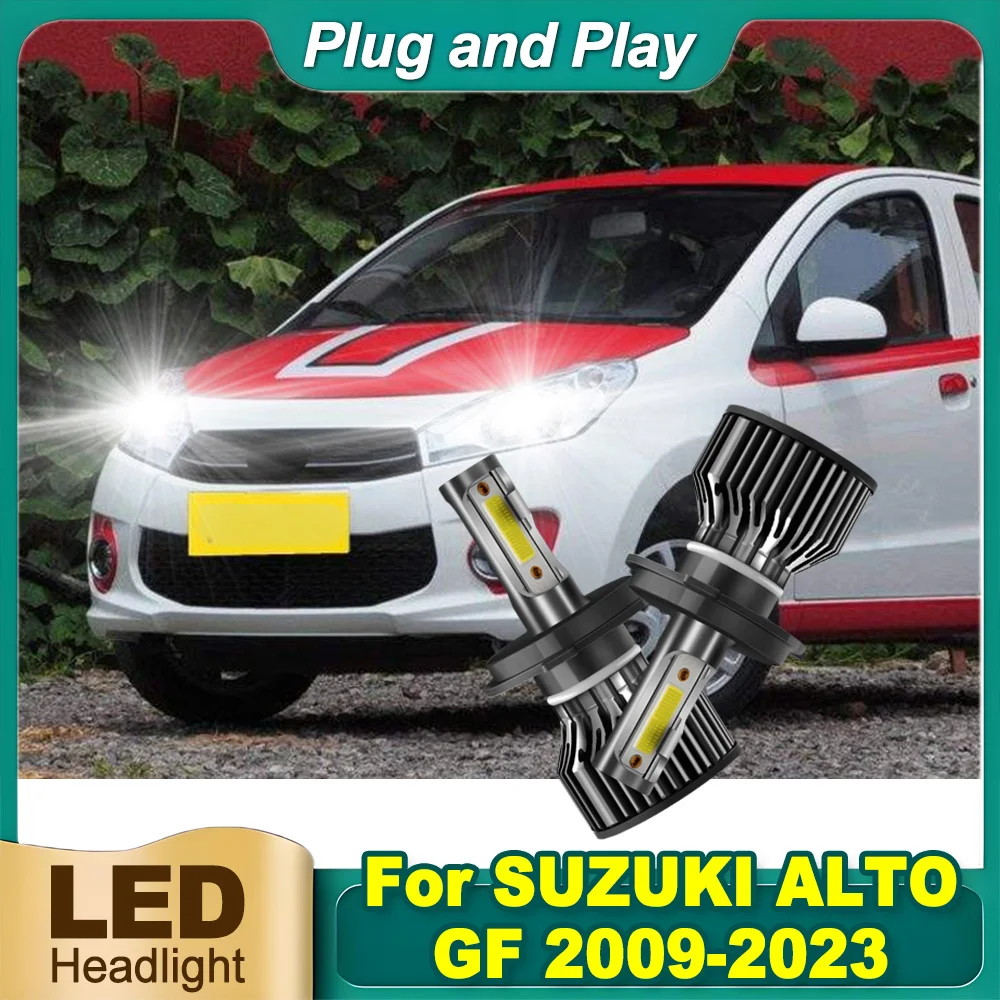 

2PCS H4 High Low Beam LED Headlight 6000K White Super Bright 120W 20000LM For SUZUKI ALTO GF 2009-2022 2023 Canbus Car Light