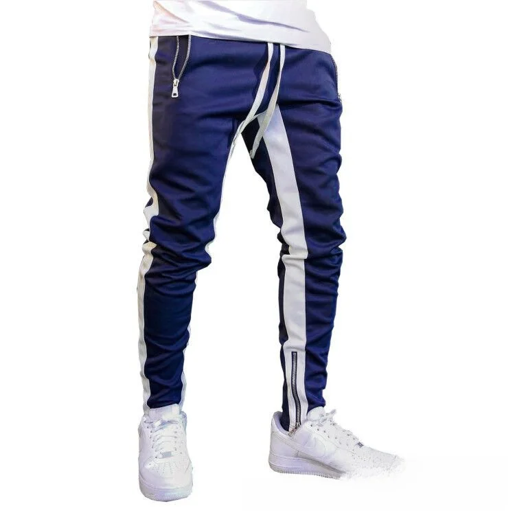 

Men's Spring Autumn Patchwork Casual Pants mid Waist Youthful Energy Sle Long Straight Leggings Small Footwear