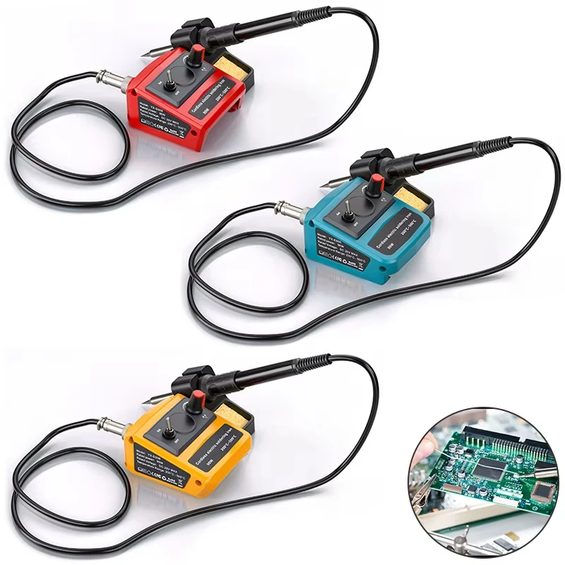 Cordless Soldering Iron Kit for Makita/Dewalt/Milwaukee 18v LXT Battery,90W LED Digital Solder Iron Soldering Gun with 5pcs Tips