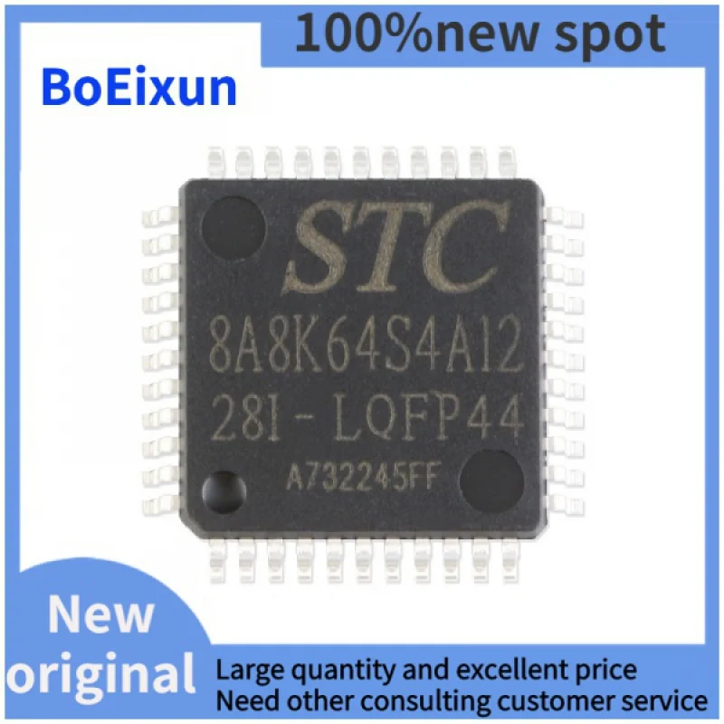 

100% new STC8A8K64S4A12-28I-LQFP44 Single Chip Microcomputer Integrated Circuit Chip Original Genuine Patch 8A8K64S4A12 MCU IC