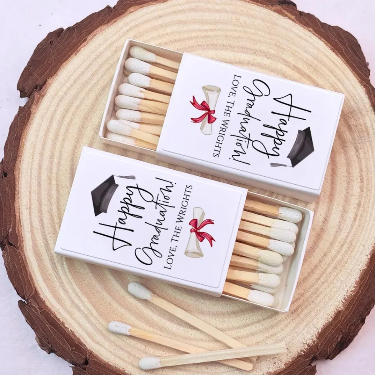 

Индивидуальные спичечные коробки на выпускной, Спичечные коробки «Счастливой выпускной», Спичечные коробки с шапочкой выпускника, Подарок выпускнице, Подарок на выпускной 2025 года