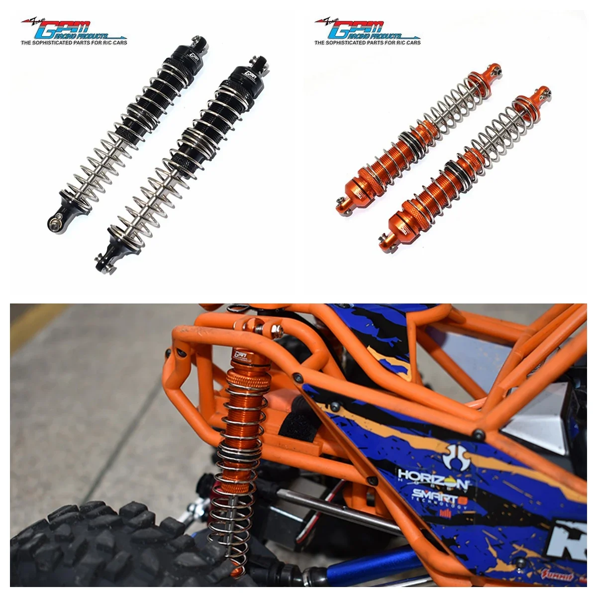 Axial 1/10 Rbx10 Ryft 4wd Scale Rock Bouncer-axi03005 Aluminum Alloy External Spring L=130mm Front Shock Axi233023