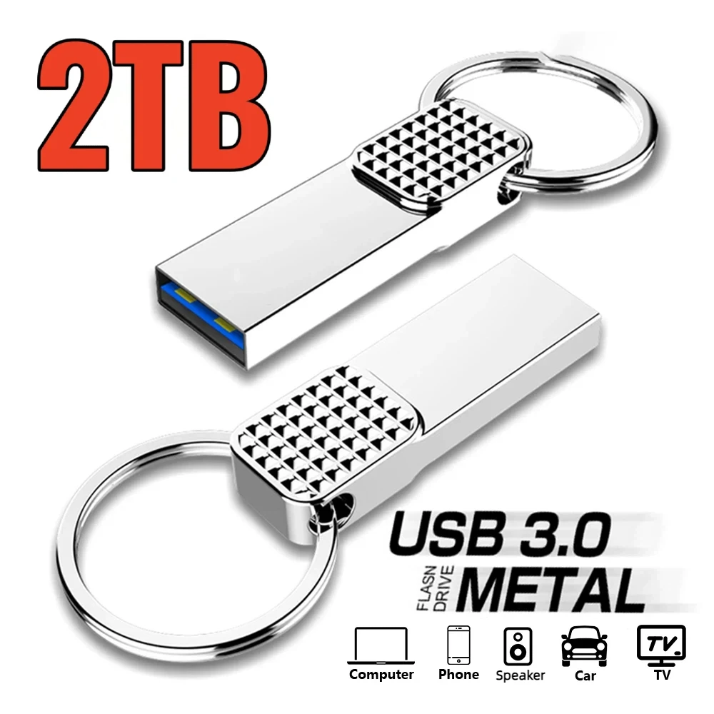 Neuer 2TB Flash-Laufwerk USB 3.2 High-Speed-Stick 1TB Metall Wasserdicht Typ C USB-Speicherstick für Computer Auto-Speichergeräte