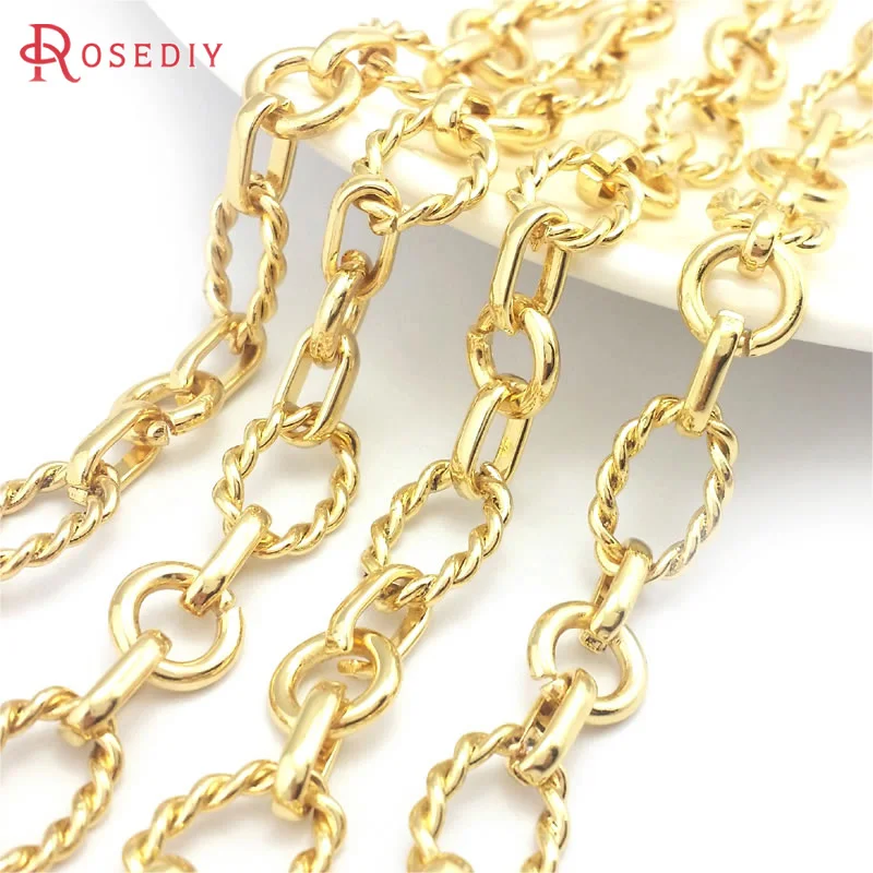 50CM 18K Gold Color Iron Long Oval Shape Necklace Chains Jewelry Chains High Quality Diy Jewelry Making Accessories for Women