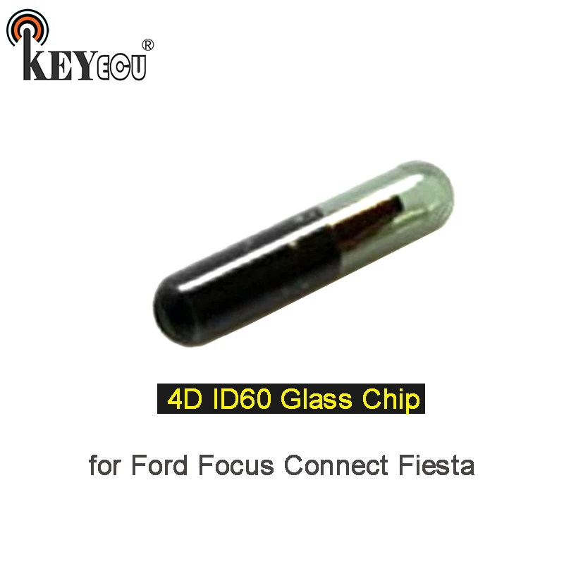 

KEYECU 1x 5x 10x 30x 50x 4D ID60 Glass Chip Transponder Support All Key Lost for Ford Focus Connect Fiesta Mondeo