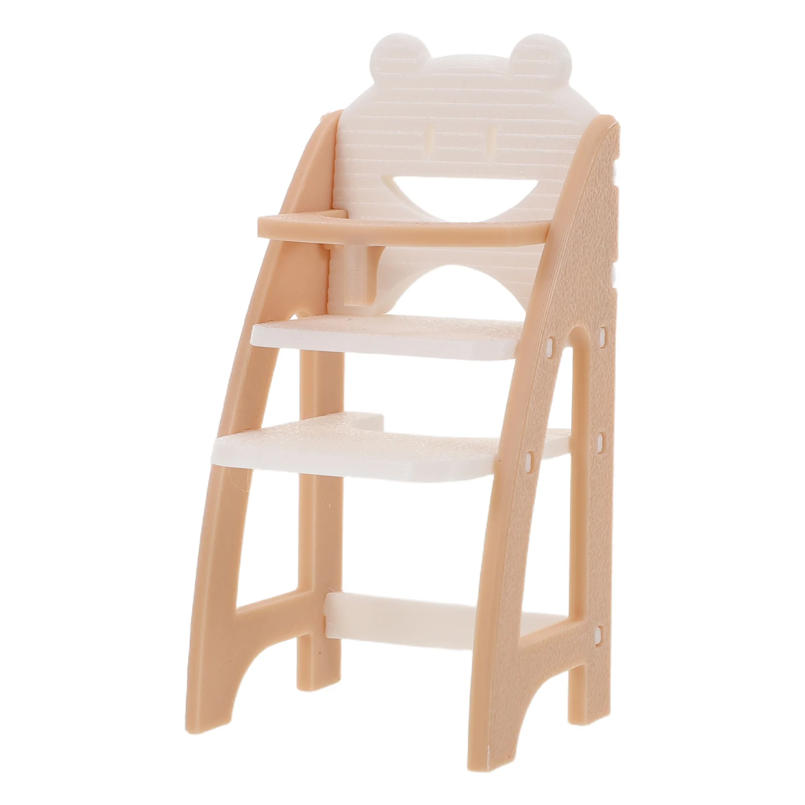 Cadeira alta para bebês, realista, 1:12, casa de bonecas em miniatura, cadeira de jantar infantil, acessório de móveis, leve, cor brilhante