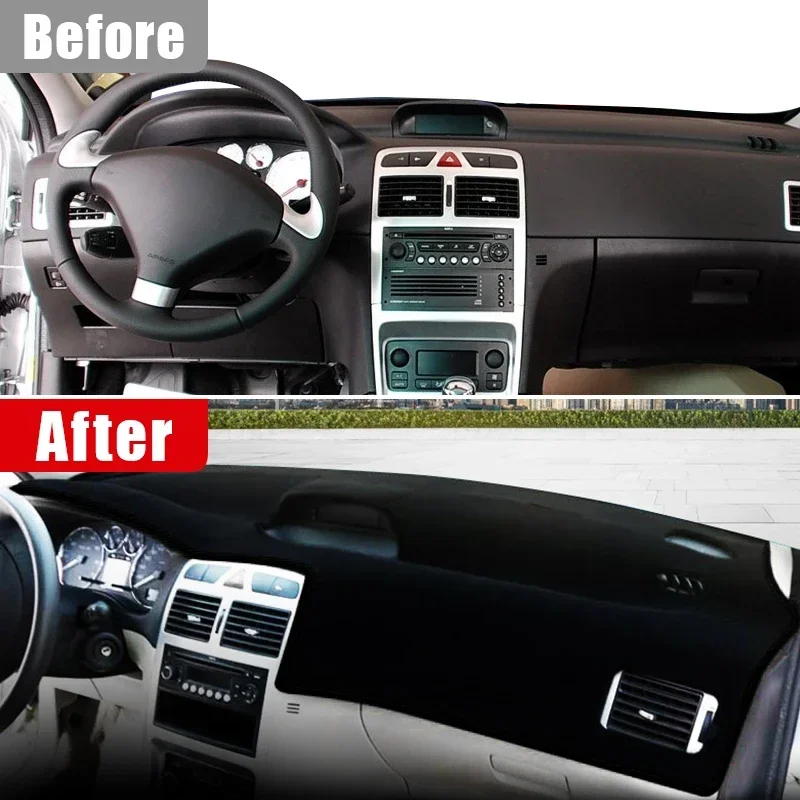 Car For Peugeot 307 SW CC 2004 2005 2006 2007 2008 2009 2010 2011 2012 2013 Dashboard Sun-shading Cover Mats Avoid Light Pads