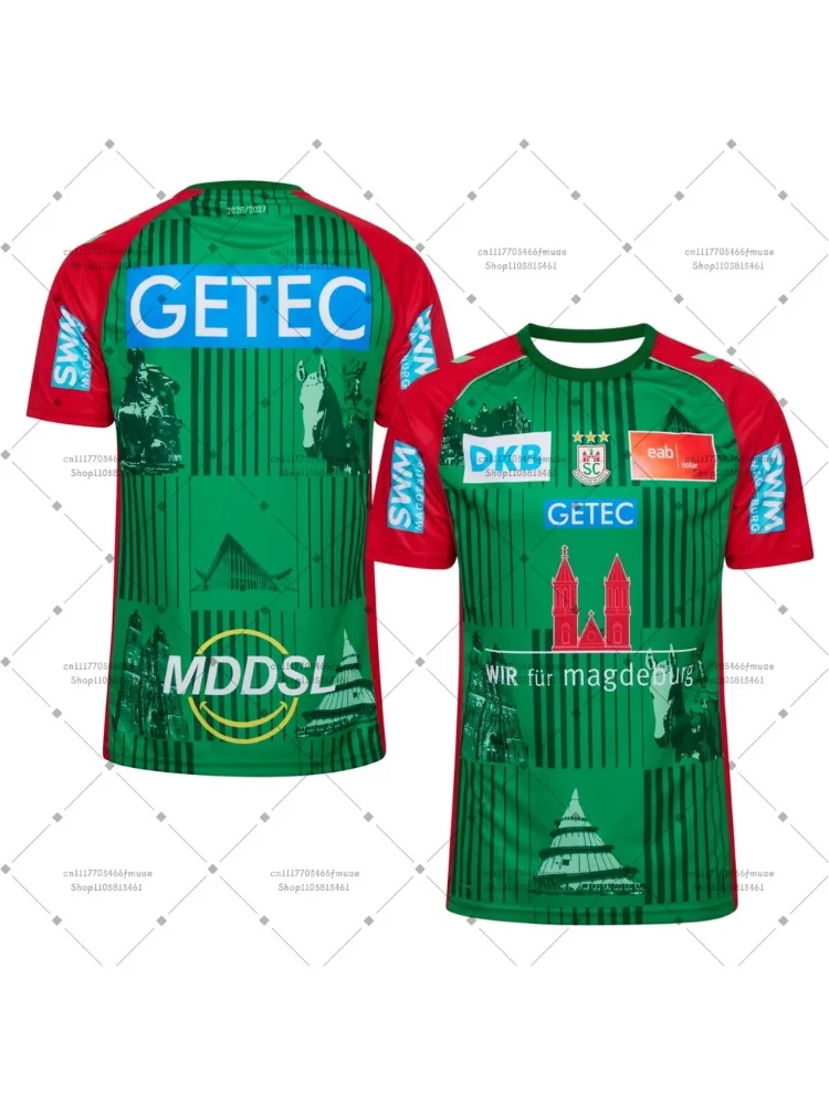 2026/27 SC Magdeburg Handball Heimtrikot Trikots Atmungsaktives Schnelltrocknendes Outdoor-Sport-T-Shirt Trainings-Sportbekleidung Fan-Geschenk