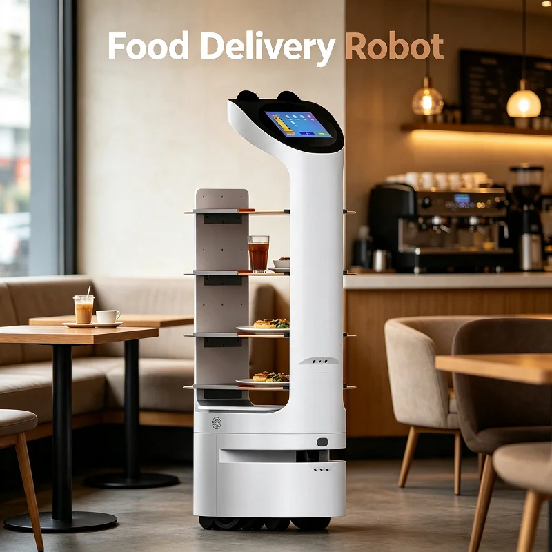Customized Food Delivery Robot Anti‑Slip Tray Design Autonomous Robot Avoid Food Sliding In Restaurant Transportation Process