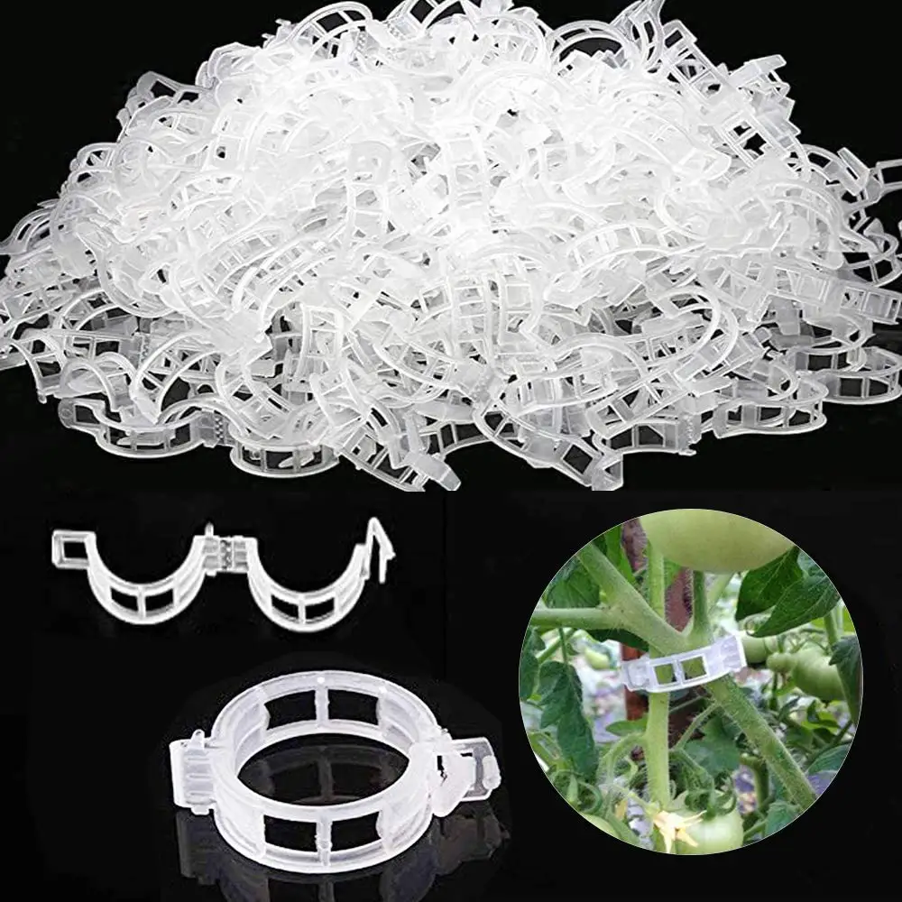 

200-1000pcs Garden Plant Support Clips Grape Vine Tomato Vine Vegetables Plants Trellis Clips to Grow Upright garden tools