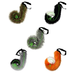 Yetişkinler 26 inç kurt kuyruk yumuşak uzun kürk kedi tilki kostüm kuyruk cadılar bayramı fantezi parti kostüm için