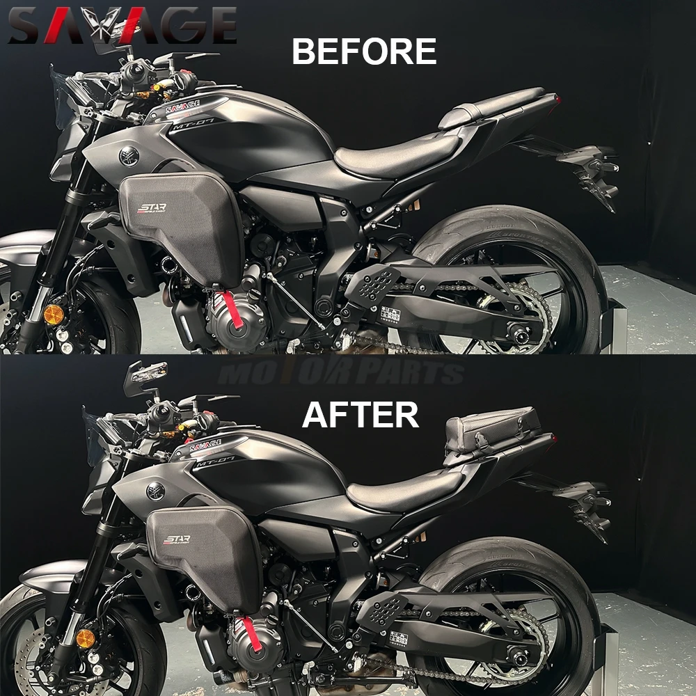 MT07 2025 Back Seat Bags For Yamaha MT-07 Y-AMT FZ-07 2014-2024 Waterproof Tail Bag Rear Seat Bag Multifunctional Rider Backpack