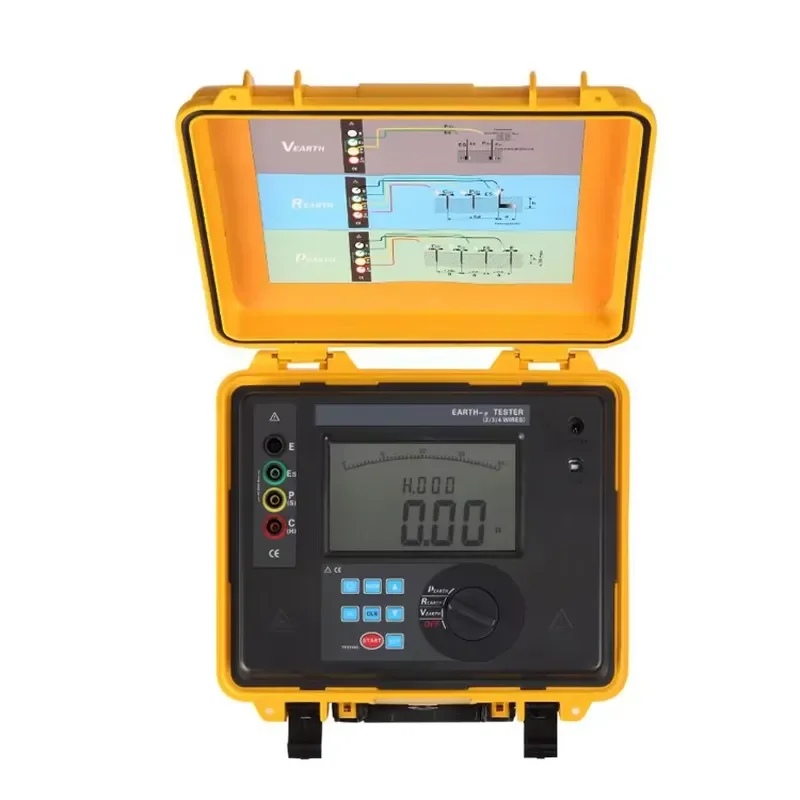 Push Electric Soil Resistivity Tester Earth Ground Resistance Tester