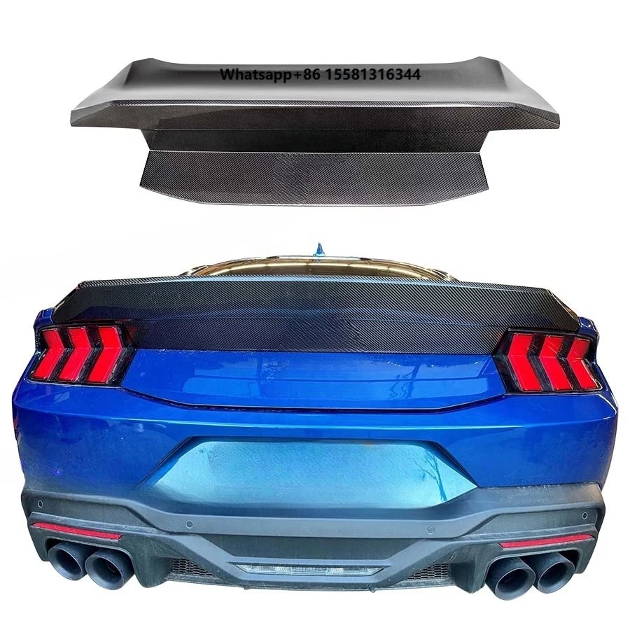 LARIDAS High Quality Carbon Fiber 3k Twill Weave AC Style Trunk Lid 2 Year Warranty for Mustang Dark Horse S650 Rear