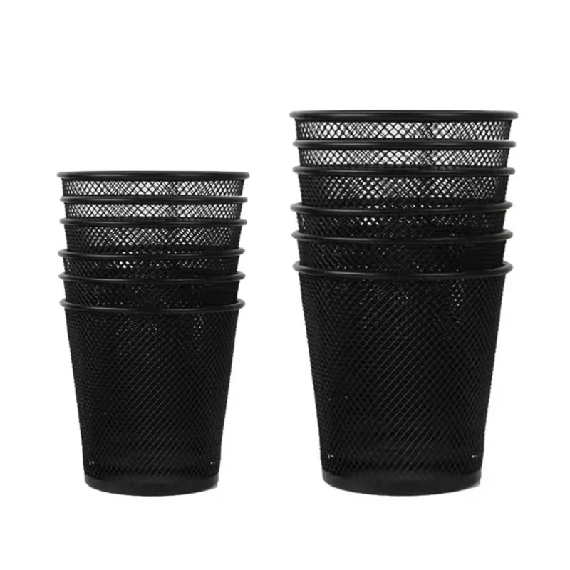 

Large Capacity Wire Cylinder Children Stationery Holder Desk Pen Holder Jar