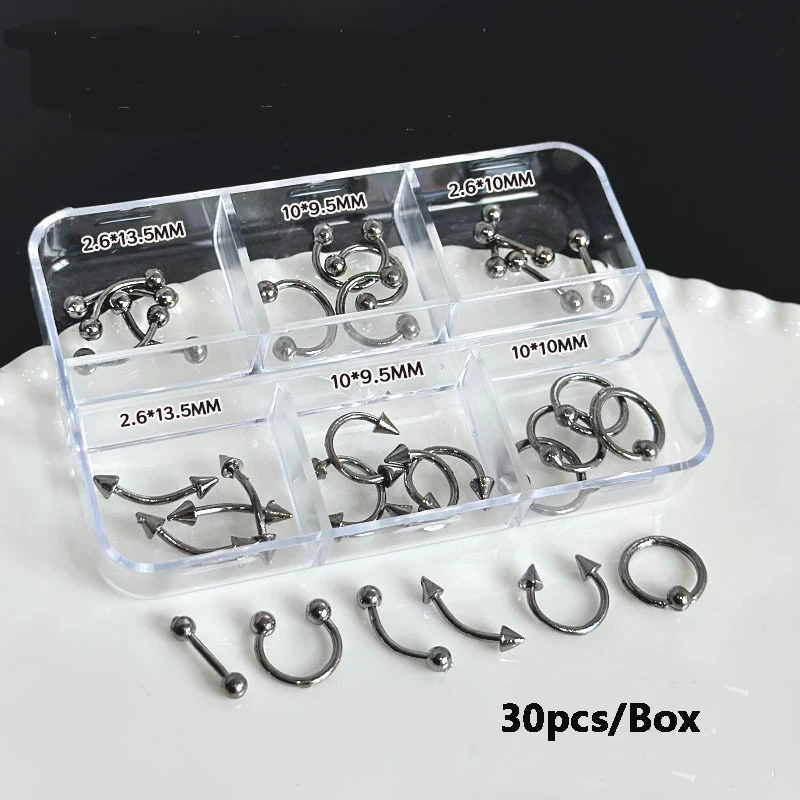 6 صندوق ثلاثية الأبعاد فاسق ثقب سبيكة سلسلة برشام مسمار السحر Y2K الأسود الذهبي الفضة الفولاذ المقاوم للصدأ مسمار الديكور أجزاء لتقوم بها بنفسك NailJewelr #3