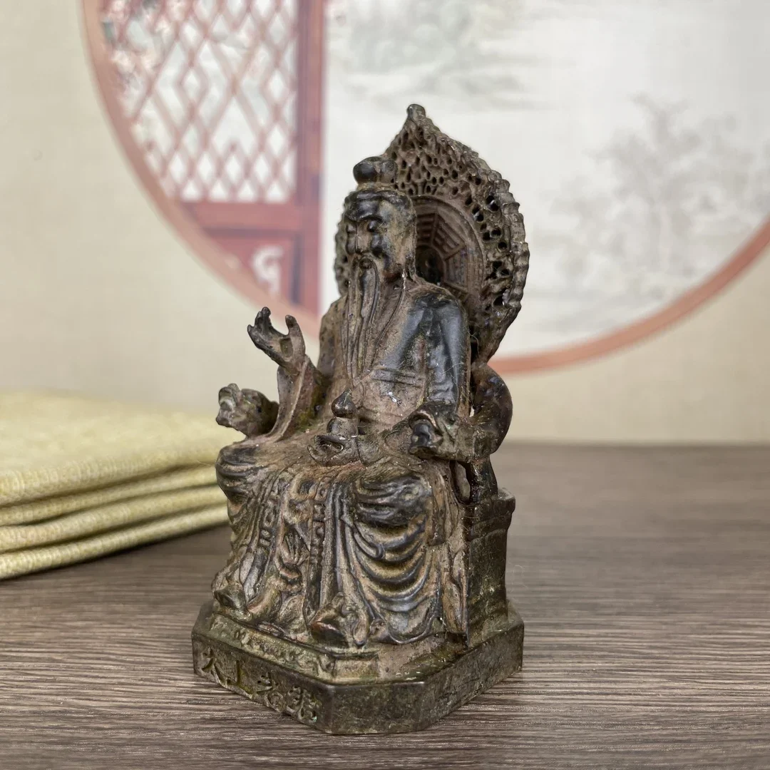 Lord Lao Zi Metal statue Length 4.7 cm, Width 4.3 cm, Height 8.8 cm, Weight 167 g