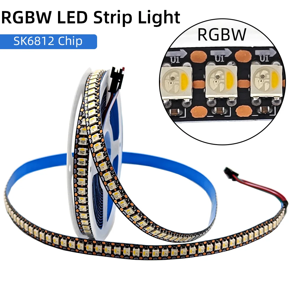 

SK6812 RGBW LED Strip 12mm 144Pixel/Leds/Meter 5VDigital Flexible Individually Addressable Pixel Led Strip Tape Light decorative