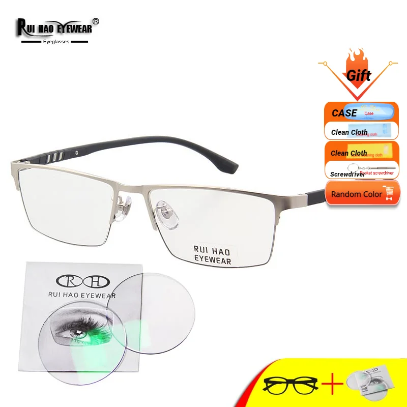 

Rectangle Glasses Frame Fill Prescription Lenses Customize Eyeglasses Myopia Progressive Spectacles Recipe Resin Lenses 9806