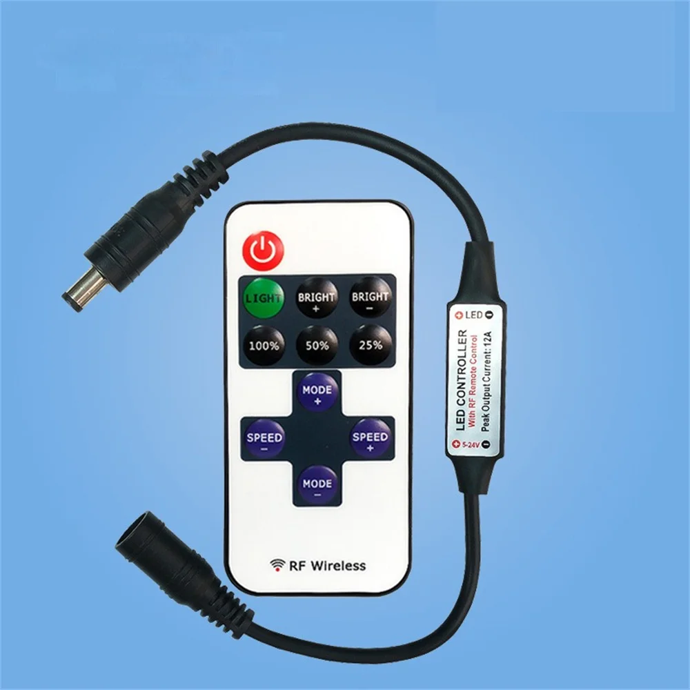 Wireless Rf Dimmer 35g Wireless Control High Quality Dimming Durable Multifunction Monochrome Led Strip Controller -20-60c