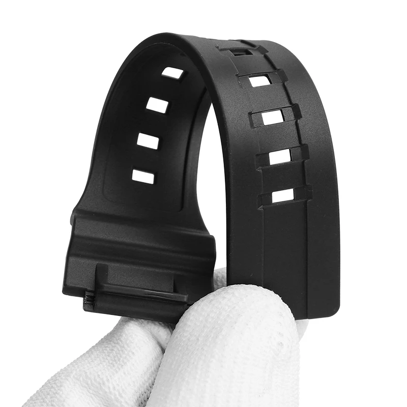 High quality Original style Silicone Watch strap For Casio MCW-200H MCW-200 Resin movement Dive watchband Men 20mm Black orange