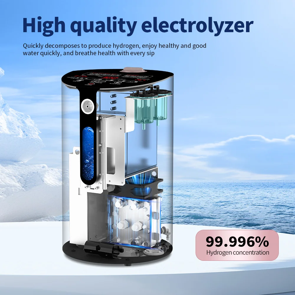 Suyzeko Hydrogen Inhalation Machine Pure 300ml Hydrogen Water Generator H2 Inhaler Therapy Hydrogen Gas Generator Water Purifier