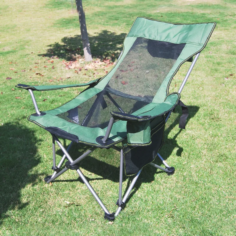 Silla de playa plegable para exteriores, sillón reclinable portátil para almuerzo, pesca, playa, taburete, respaldo, muebles domésticos FYBC