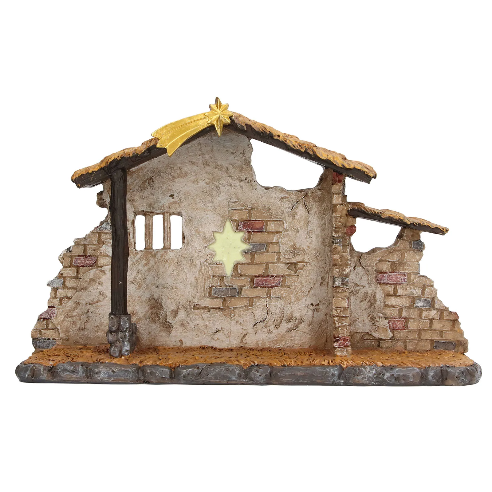 

Nativity Scene Fine Vivid Details Christmas Manger Shed Statue for Holiday Desktop Decoration Gifts