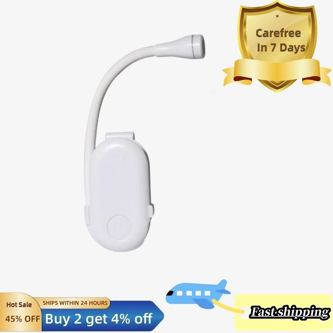 

Rechargeable Clip Book Light Flexible Hose Stepless Dimmable Led Reading Lamp for Students Eye-caring Pocket-sized