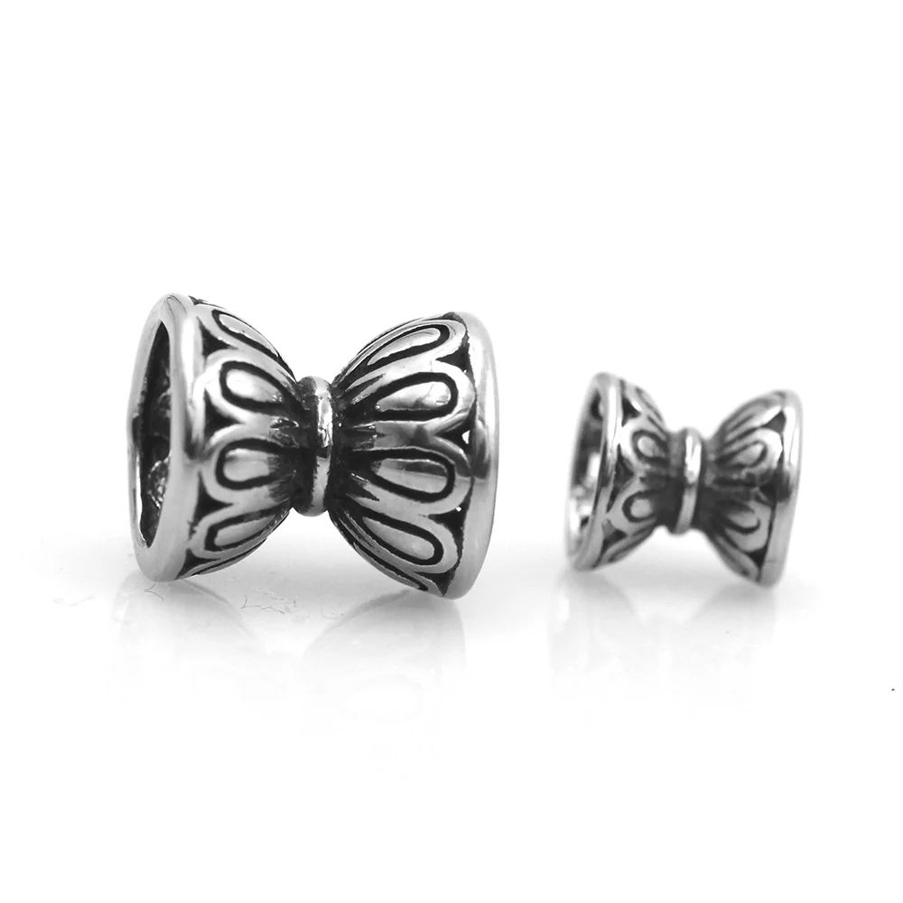 2mm Hole Stainless Steel Torus Spacer Beads Charms for Loose Beaded Bracelet Accessories DIY Jewelry Making Wholesales