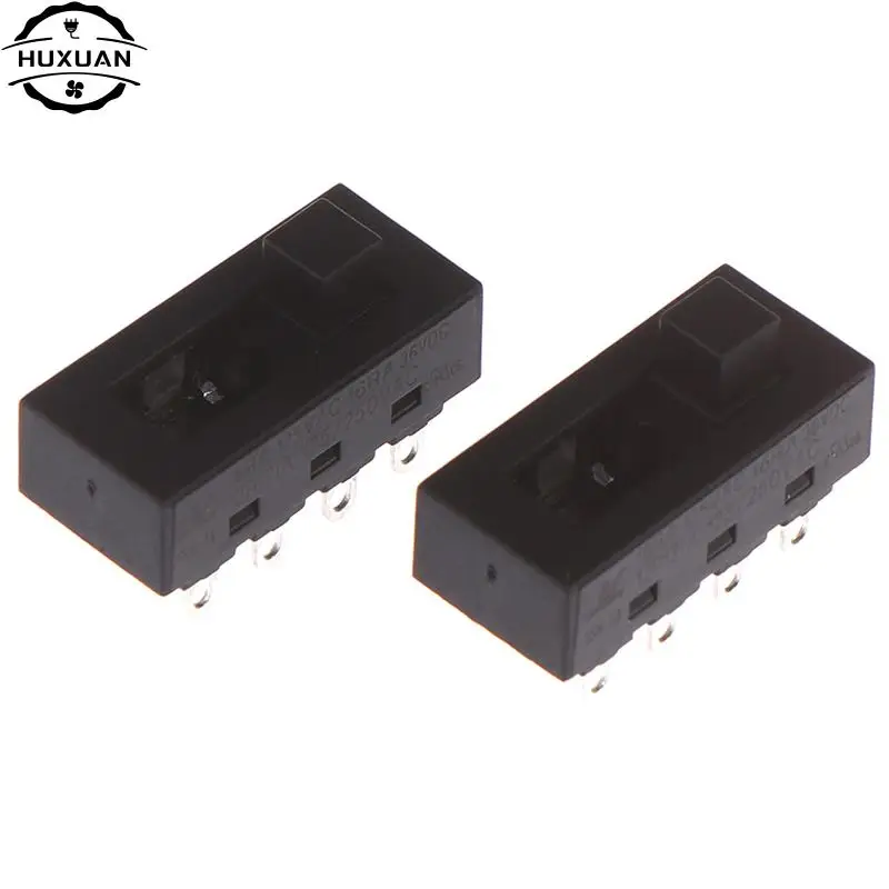 2 Pcs/lot Black 12A 250V 3 Position 8 Pin Toggle Slide Switches LQ-103H Hair Dryer Switches
