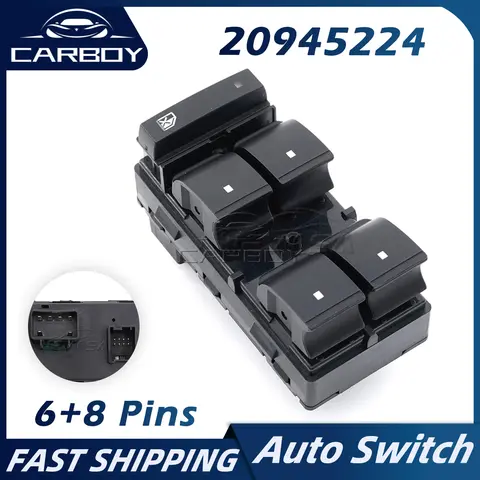 20945224 25789692 interruttore alzacristallo elettrico pulsante serratura vetro porta finestra per Chevrolet Traverse Silverado Buick Lucerne GMC Acadia