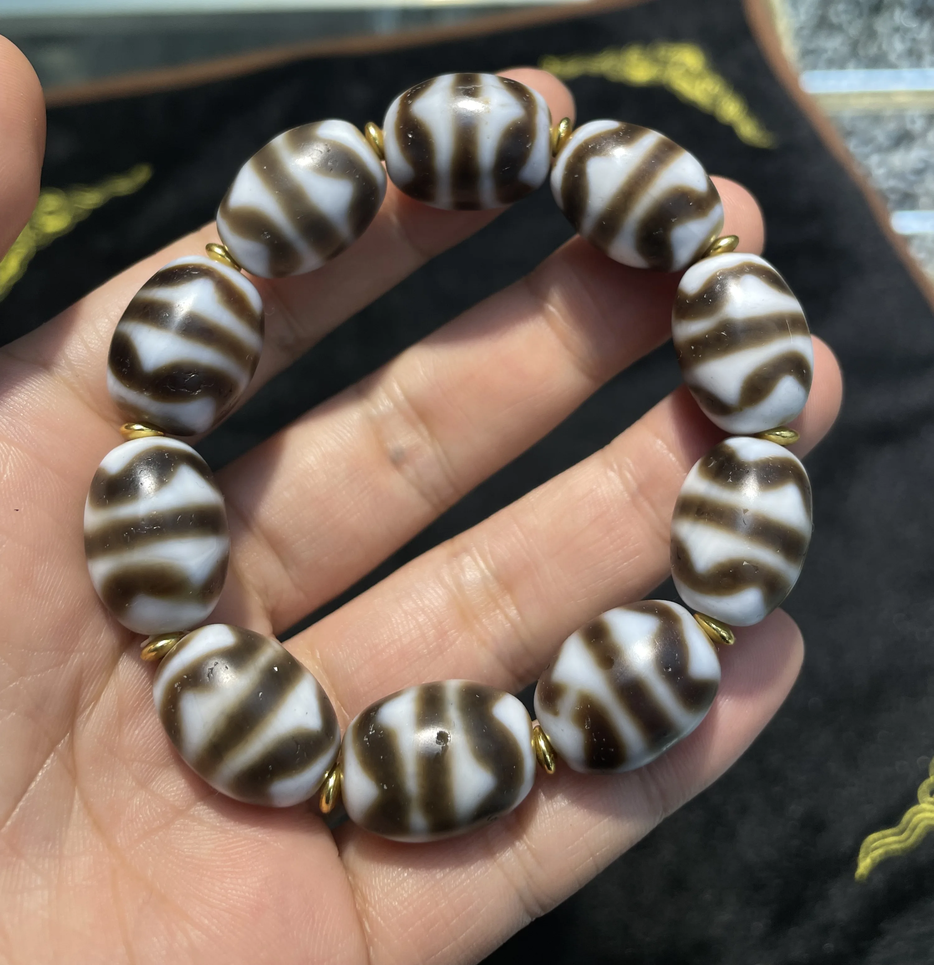 

Ultra Energy Tibetan Top Old Agate Double Tiger Tooth Symbols Big Daluo SH dzi Bead MEN 2024 Bracelet 4A++ LKbrother Talisman