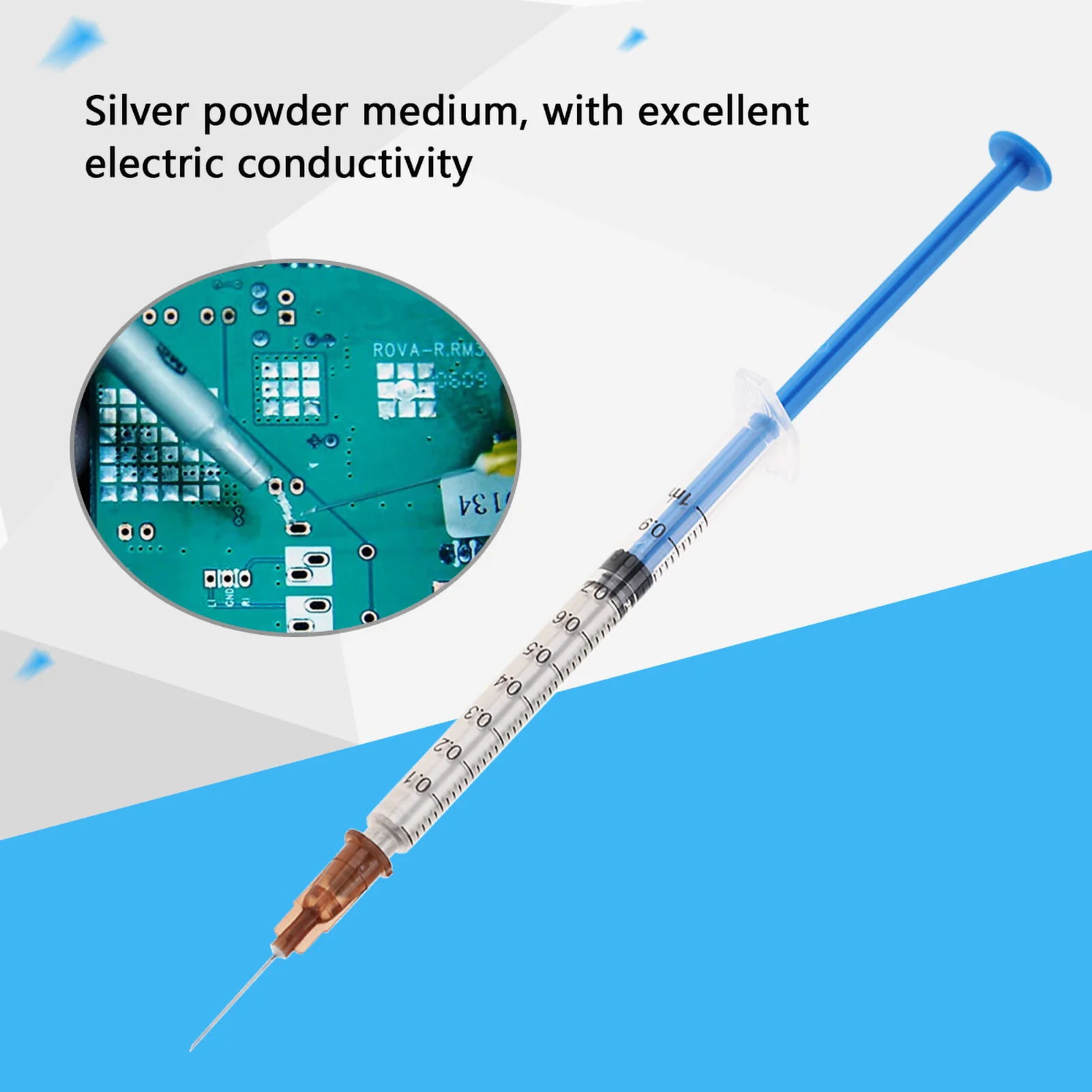 

Silver Conductive Paint Paste Wire Glue Electrically Conductive Glue Paste Adhesive Paint PCB Repair Tools