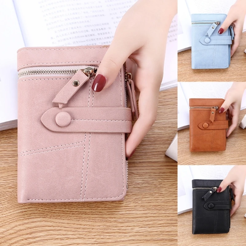

Change Pocket Card Holder Money Bag Coin Purse Hasp Leather Wallet for Women