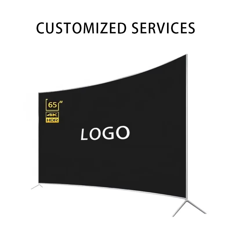 Advanced Customization STLF ZJW Manufacturer LED Television 75 Inch With Android WebOs System 4K Curved Smart Tv for Sale