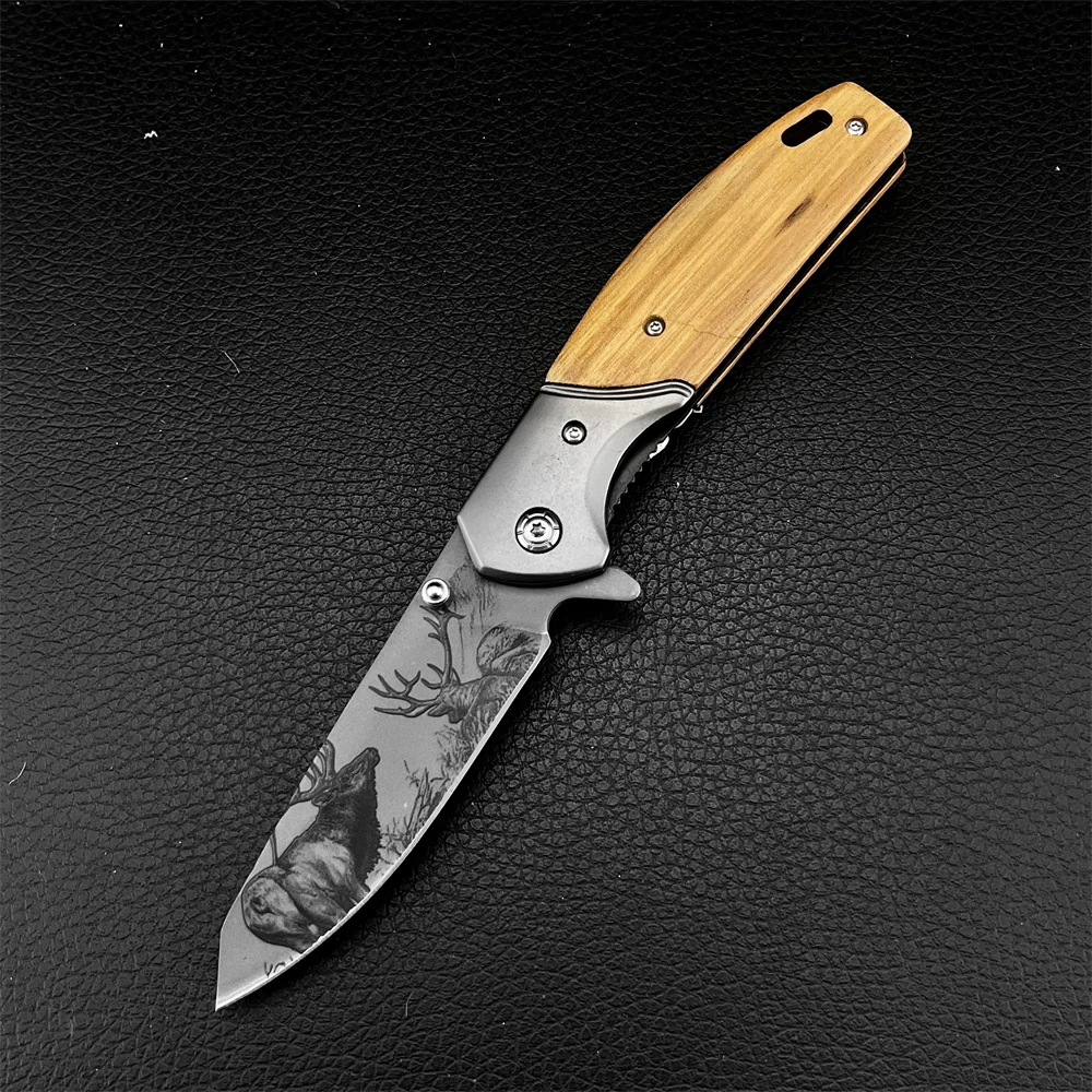 

Складной нож Fat Deer для кемпинга, пешего туризма, тактической охоты, карманный нож, нож EDC, портативный нож для рыболовного инструмента