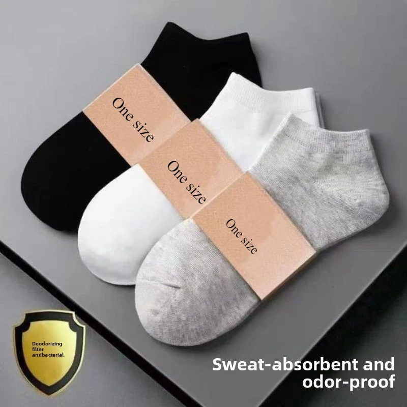 Paquete de 1/3/5/10 calcetines tobilleros unisex de ajuste cómodo para todos, transpirables y livianos: ideales para deportes y uso diario