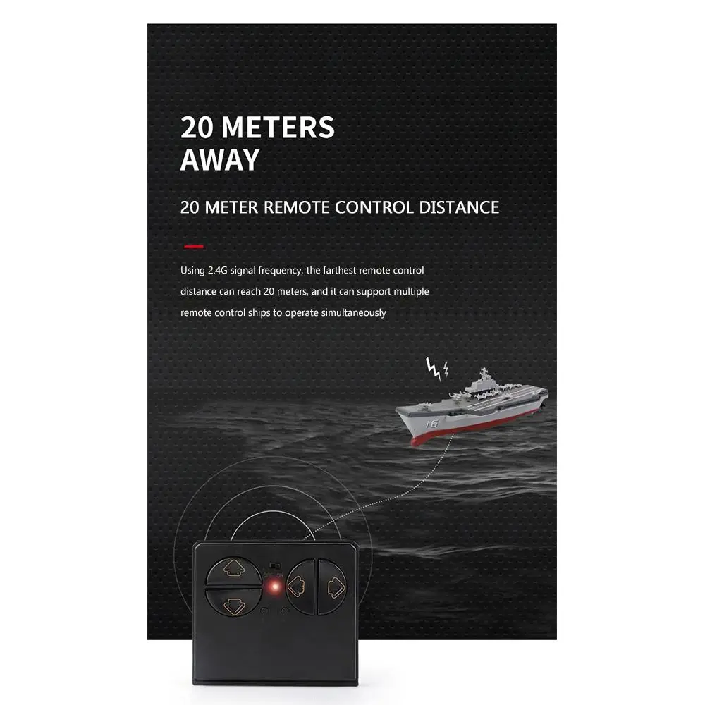 Mini High-speed Remote Control Ship Water Game Simulation Ship RC Speedboat Kids Toy Warship Model Boys