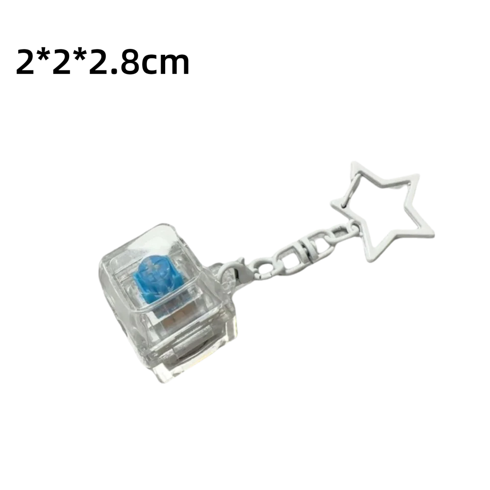 Relaxing DIY Keyboard Fidget Keychain With Light Keys Button Finger Keyboard Caps Pass The Time Keycap Pinch Toy