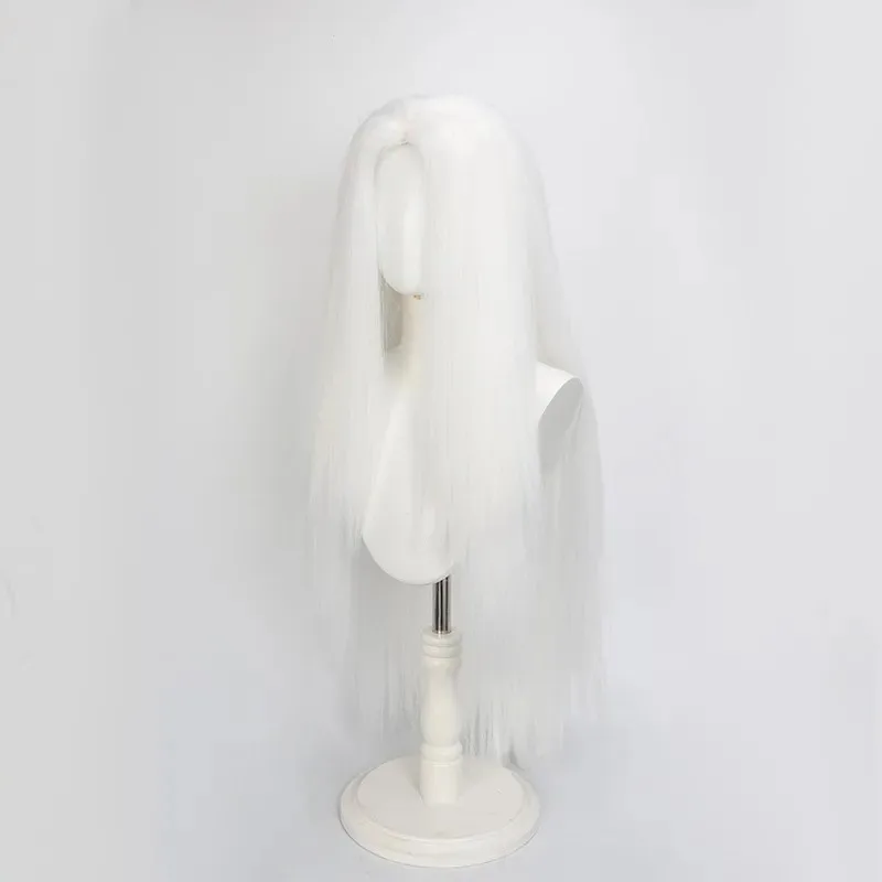 Cyanime dandadan cosplay turbo vovó traje 85cm longo branco cabelo reto cos dandadan halloween festa de natal cos perucas