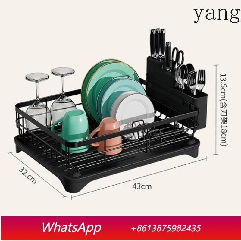 LMM kitchen bowl rack drain rack storage rack household bowl countertop multi-function for placing dishes and plates