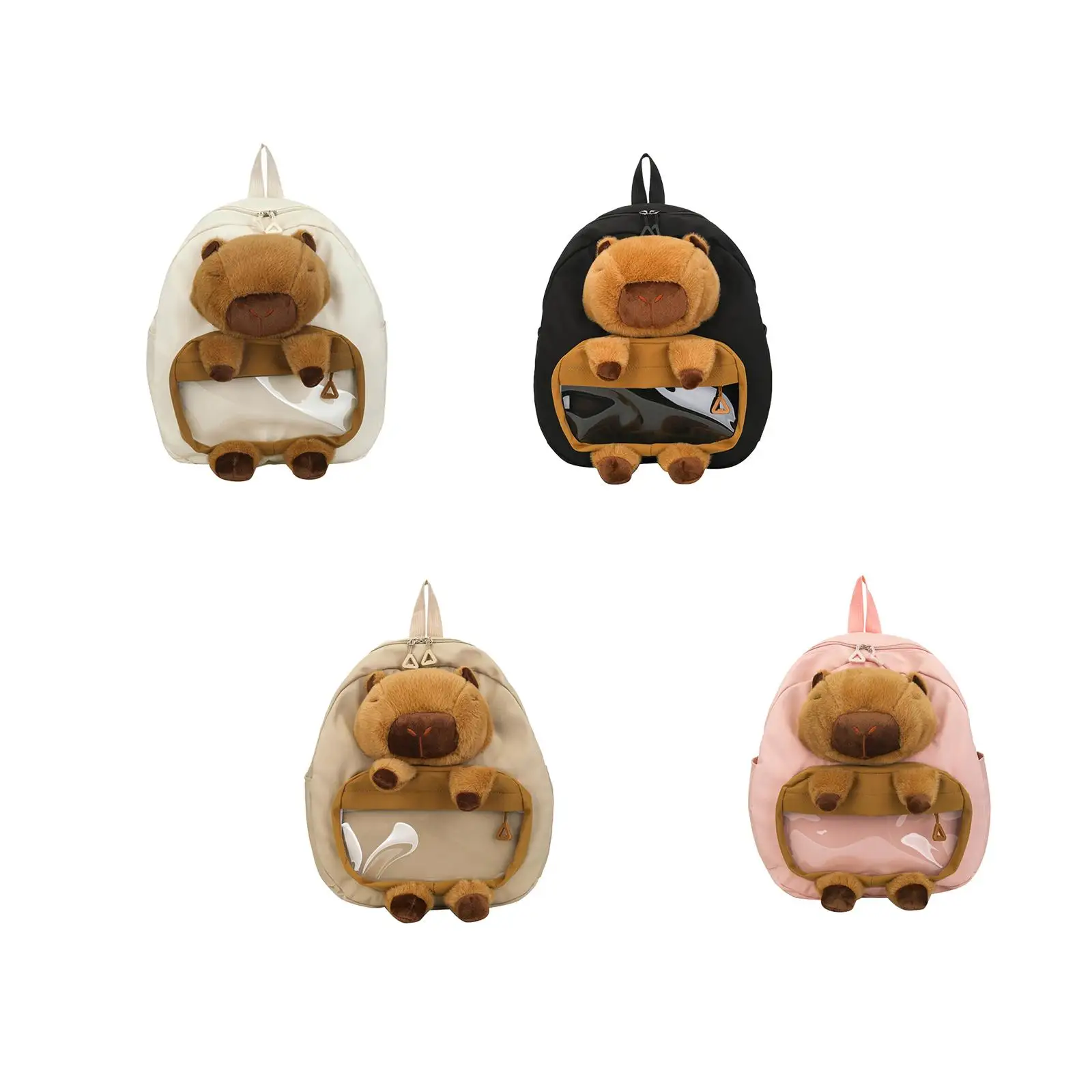 Capybara Cute Cartoon Backpack, alças ajustáveis, mochila para crianças, ao ar livre, interior, uso diário, adultos